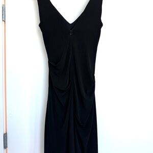 Classic LBD V-Neck Low Back Draped Women's Dress